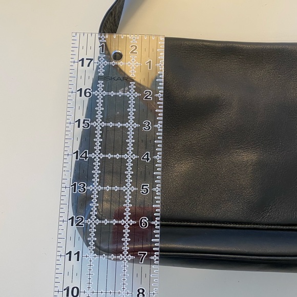 Paloma Picasso Black Leather Shoulder Bag with Gold Accents - Picture 4 of 11